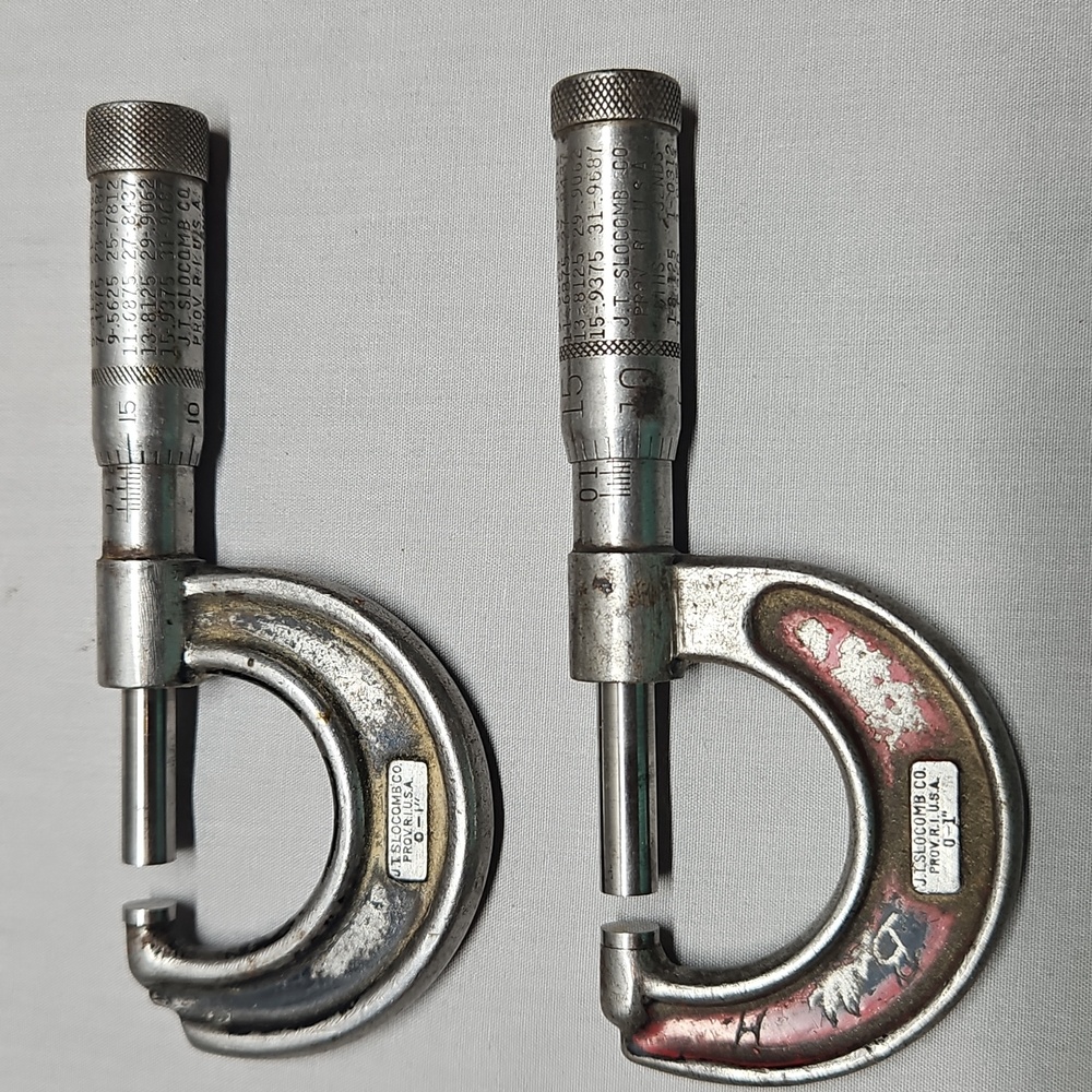 Vintage J.T. Slocomb Co. 0-1" Micrometers Macninist Tools